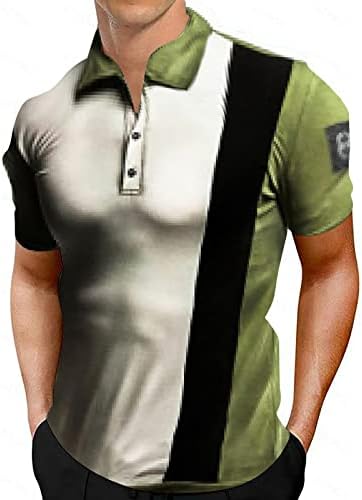 2023 Yeni erkek Moda Gömlek Casual Kısa Kollu Golf Gömlek Renk Bloğu pamuklu bluz İskelet Tamir Uzun Kollu
