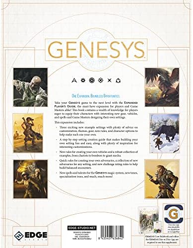 EDGE Studio Genesys Rol Yapma Oyunu GENİŞLETİLMİŞ Oyuncu Rehberi | Strateji Oyunu / Yetişkinler ve Gençler için Anlatı Macera