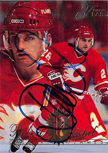 İmza Deposu 620246 Robert Reichel İmzalı Hokey Kartı-Calgary Flames, SC - 1995 Fleer Flair No. 27