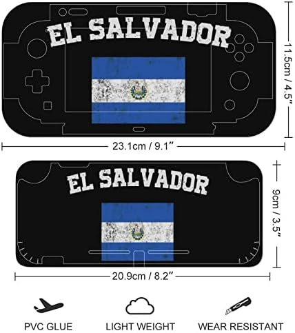 El Salvador Bayrağı Çıkartmalar Tam Wrap çıkartma kaplama Ön Kapak Koruyucu Çıkartmalar Nintendo Anahtarı için Uyumlu