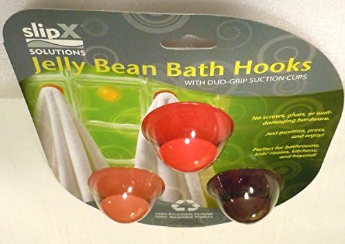 SlipX Solutions Jelly Bean Vantuzlu Banyo Kancaları (2'li Paket) - Güller