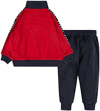 Ürdün çocuğun Jumpman Logosu Yan Bant Tam Zip Ceket ve Pantolon 2 Parça Eşofman