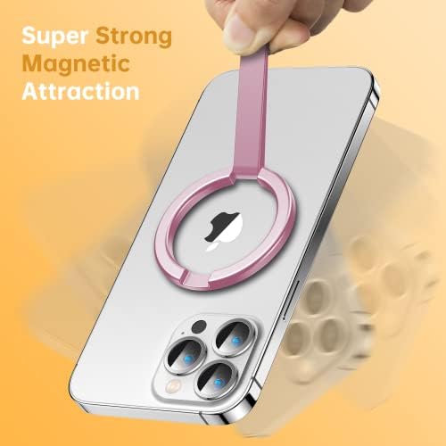 Meıfıgno Manyetik Metal Telefon Kickstand iPhone 12/13/14 Serisi için Uyumlu, Manyetik ve Magsafe Kılıfları [Çıkarılabilir