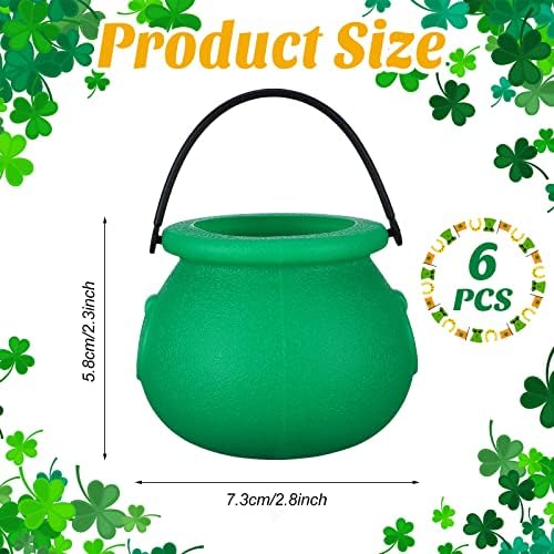 156 Parça Aziz Patrick Günü Süslemeleri Set İçerir 6 Yeşil Leprikon Kazan Kolu ile Şanslı Leprikon Pot 50 St. Patrick Şanslı