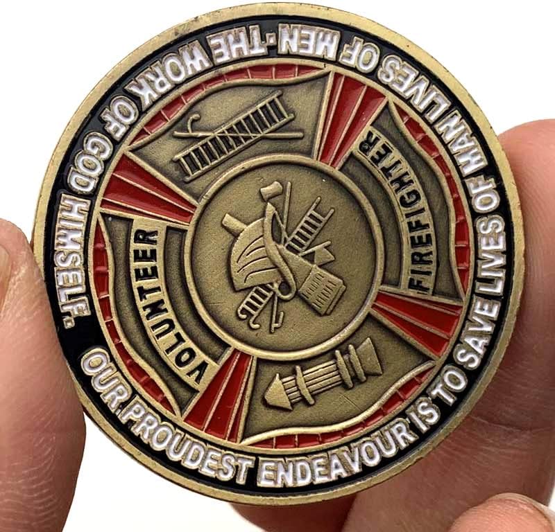 Amerikan İtfaiyeci Yaldızlı Bronz Madalya Koleksiyonu Paraları Sihirli Oyun altın madalyonlar Hatıra paraları