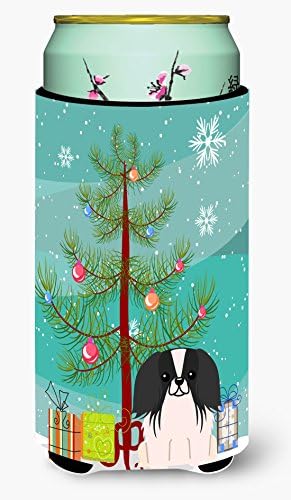 Caroline's Treasures BB4230TBC Merry Christmas Ağacı Pekingese Siyah Beyaz Uzun Boy Hugger, Can Soğutucu Kol Hugger Makinede