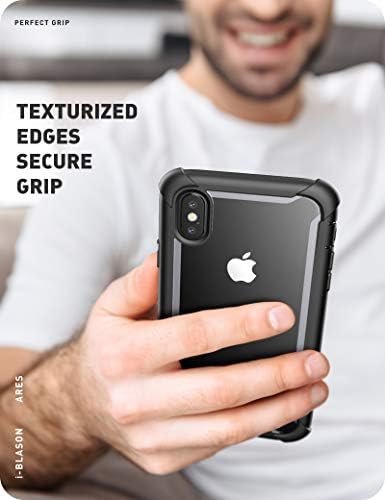 ı-Blason Ares Tam Vücut Sağlam Temizle Tampon iphone için kılıf Xs Max 2018 Sürümü, Siyah, 6.5