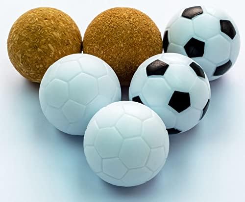 Carromco Masa Futbolu Topları 2 x Siyah / Beyaz 2 x Beyaz 2 x Düz Mantar