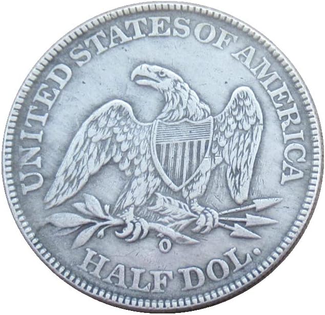 ABD Yarım Dolar Bayrağı 1852 Gümüş Kaplama Çoğaltma hatıra parası