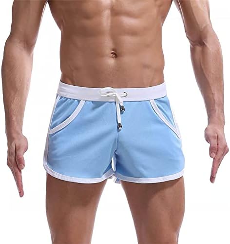 BingYELH Erkekler Atletik Kısa Erkek Gömme Şort Vücut Geliştirme Egzersiz Spor Koşu Sıkı Kaldırma Şort Rahat Spor Kısa Pantolon