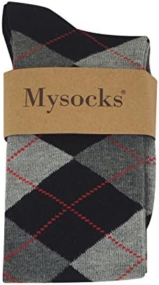 MySocks Unisex Diz Yüksek Uzun Çorap Argyle