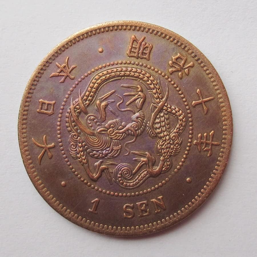 Japon Bakır 1 Sikke Meiji 6, 10, 14 Çoğaltma Hatıra Paraları