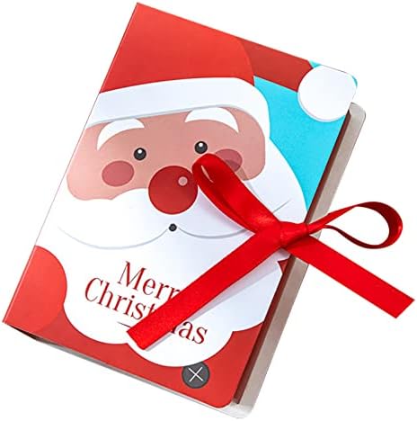 HHmeı 4 Adet Kitap Şekli Merry Christmas Şeker Kutuları Çanta Noel Noel Baba Hediye Kutusu Parti Dekorasyon Malzemeleri SGCABI64cL8kHW