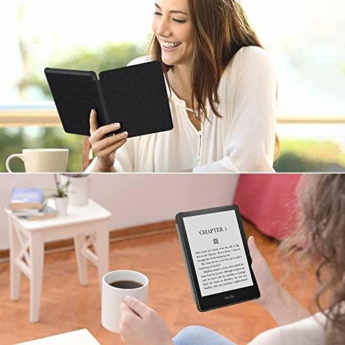 JNSHZ 2021 Yeni Kumaş Manyetik Akıllı Kapak Kindle Paperwhite için 5 11Th Gen 6.8 İnç E-okuyucu Kapağı Tablet Kapağı, siyah