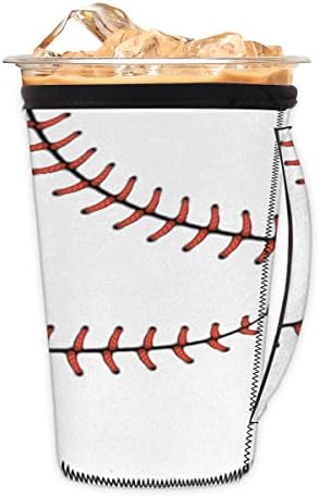 Buzlu Kahve Kol Spor Beyzbol Dikişler Danteller Kullanımlık kupa kılıfı Saplı Neopren İzolatör Tutucu Soğuk Sıcak İçecekler