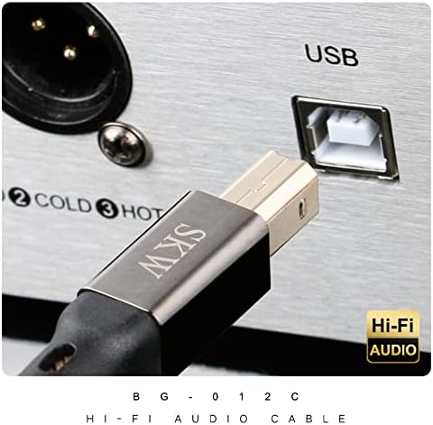 SKW Audiophiles USB Yazıcı Kablosu Tip C / USB C'den USB B'ye Yüksek Hızlı Kablo 6.5 ft / 2M