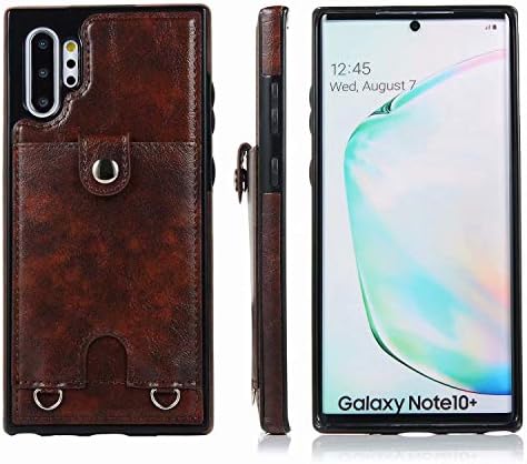 Jaorty pu deri cüzdan samsung kılıfı Galaxy Note 10 Kolye Kordon Kılıf Kapak kart tutucu ile Ayarlanabilir Ayrılabilir Anti-Kayıp