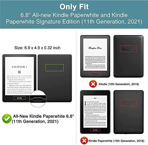 LucklyıngBao Kılıf için 6.8 Kindle Paperwhite (11. Nesil-2021)-lamba muhafazası Kapak için Otomatik Uyandırma/Uyku ile Kindle