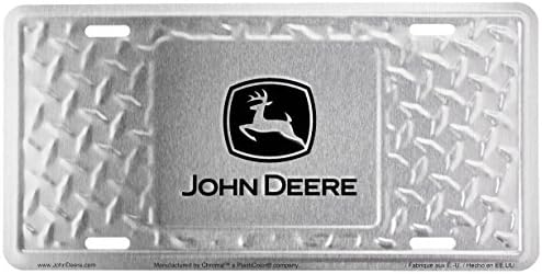 CHROMA 55011 John Deere Taban Plakası Damgalı Metal Etiket, Gümüş