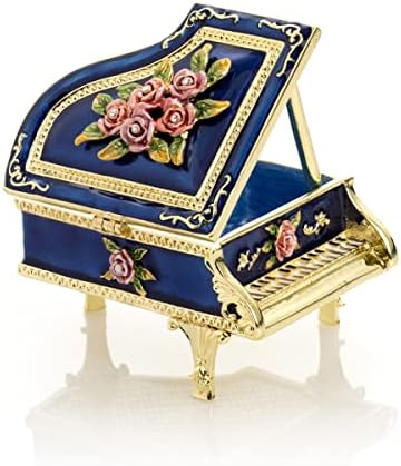 Keren Kopal Mavi Piyano Faberge Biblo Kutusu Müzik Tarzı Ev Dekorasyon