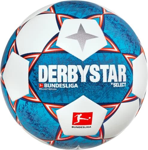 DERBYSTAR Bundesliga Brillant Replica Futbol Topu V21, Turuncu / Beyaz, 5
