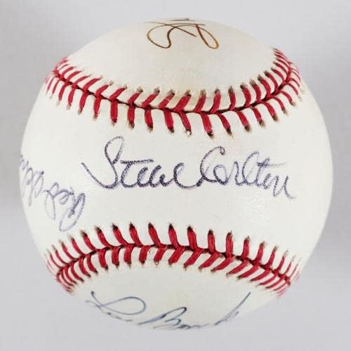 Kardinal HOFers Beyzbol (5) Stan Musial, Enos Slaughter vb.İmzaladı. - COA JSA - İmzalı Beyzbol Topları