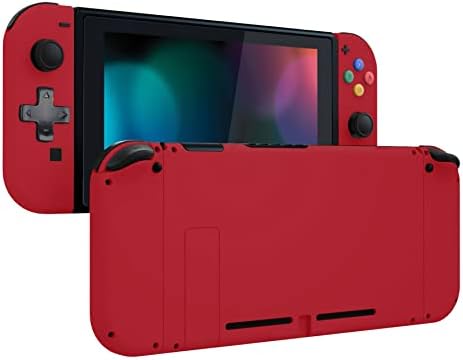 Nintendo Switch Konsolu için eXtremeRate Yumuşak Dokunuşlu Kavrama Arka Plakası, Renkli Düğmeli NS Joycon Gövde Kabuğu (D-Pad