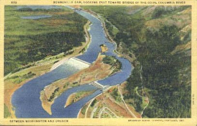 Columbia Nehri, Oregon Kartpostalı