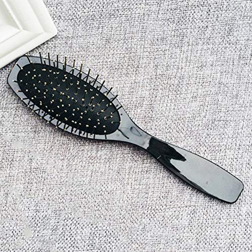 Grey990 Anti Statik Çelik Tarak Fırça Anti Skid Peruk saç ekleme Eğitim Kafa Profesyonel Dayanıklı Siyah