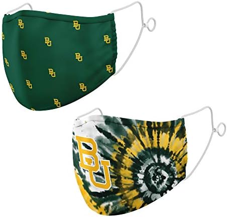 Dünyanın En İyisi NCAA Baylor Bears Unisex Takım Rengi Yüz Maskesi 2'li Paket, Baylor Bears Orman Yeşili, Tek Beden (MTW_300