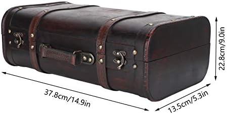 Yosoo nostaljik bavul Taşınabilir Antika Bavul Ahşap Durumda Fotoğraf Sahne Zanaat Dekorasyon Kutusu Süsleme