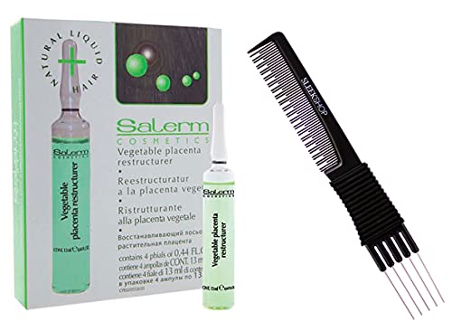 Salerm Kozmetik Bitkisel Plasenta Yeniden Yapılandırıcı, Saçı Güçlendirir, İncelmeyi ve Saç Dökülmesini Önler, Keratin İçerir